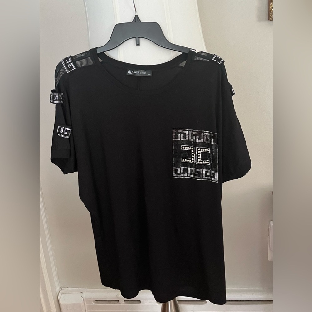 Black top with embellishments